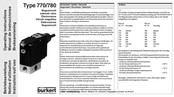 Burkert 770 Manual De Instrucciones