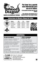 Flame Weed Dragon VT 2-23 SVC Instrucciones De Manejo Y Manual De Partes