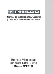 Philco MPD-4120 Manual De Instrucciones Garantía Y Servicios Técnicos Autorizados