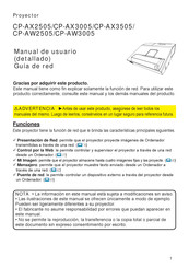 Hitachi CP-AW3005 Manual De Usuario