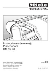 Miele professional HM 16-83 Instrucciones De Manejo