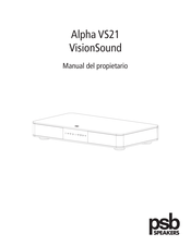 PSB Alpha VS21 VisionSound Manual Del Propietário