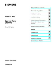 Siemens SIMATIC HMI Pro Manual Del Equipo