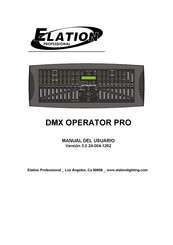 Elation DMX OPERATOR PRO Manual Del Usuario