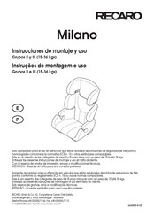 Recaro Milano Instrucciones De Montaje