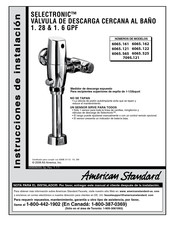 American Standard SELECTRONIC 6065. 565 Para El Instalador