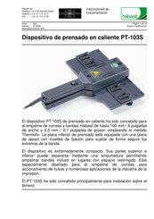 Habasit PT-103S Instrucciones De Funcionamiento