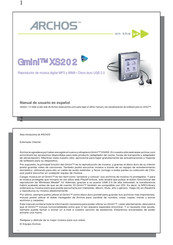 Archos Gmini XS202S Manual De Usuario