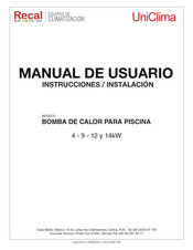 RECAL UNIPOOL-9 Manual De Usuario