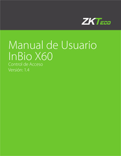 ZKTeco InBio X60 Manual De Usuario