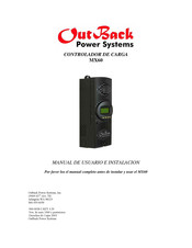 Outback Power Systems MX60 Manual De Usuario E Instalacion