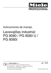 Miele professional PG 8080 U Instrucciones De Manejo