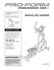 Pro-Form ENDURANCE 320 E Manual Del Usuario