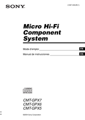 Sony CMT-GPX6 Manual De Instrucciones