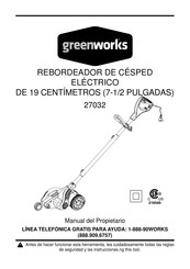 GreenWorks 27032 Manual Del Propietário