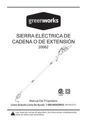 GreenWorks 20062 Manual Del Propietário