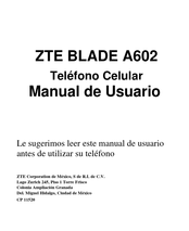 ZTE BLADE A602 Manual De Usuario