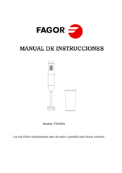 Fagor FGA003 Manual De Instrucciones