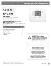 Vive Comfort TP-N-721 Manual De Funcionamiento