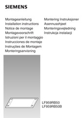 Siemens iQ700 LF959RB50 Instrucciones De Montaje