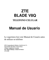 ZTE BLADE V8Q Manual De Usuario