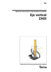 Gema ZA05 Serie Manual De Instrucciones Y Lista De Piezas De Recambio