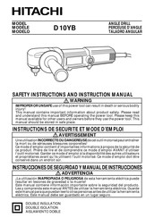 Hitachi D 10YB Manual De Instrucciones