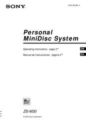 Sony ZS-M30 Manual De Instrucciones