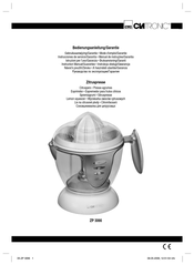Clatronic ZP 3066 Instrucciones De Servicio/Garantía