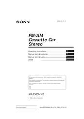 Sony XR-3500MK2 Manual De Instrucciones
