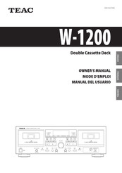 Teac W-1200 Manual Del Usuario