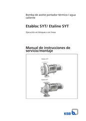 KSB Etaline SYT Manual De Instrucciones De Servicio/Montaje