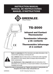 Textron Greenlee TG-2000 Manual De Instrucciones