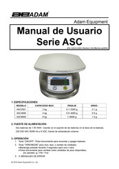 Adam Equipment ASC2001 Manual De Usuario