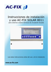 AC-FIX SOLAR 8011 Manual De Instrucciones