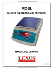 Lexus Electronic Scales MIX-SL Manual Del Usuario