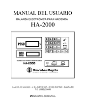 BASCULAS MAGRIS HA-2000 Manual Del Usuario