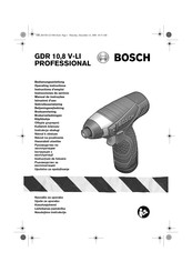 Bosch GDR 10,8 V-LI PROFESSIONAL Instrucciones De Servicio