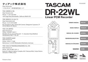 Tascam DR-22WL Manual Del Usuario