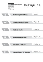 HumanTechnik RadioLight KR II Instrucciones De Servicio