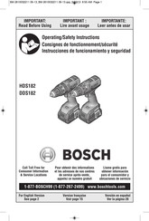 Bosch HDS182 Instrucciones De Funcionamiento Y Seguridad