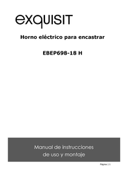 Exquisit EBEP698-18 H Manual De Instrucciones De Uso Y Montaje