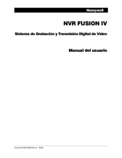 Honeywell NVR FUSION IV Manual Del Usuario