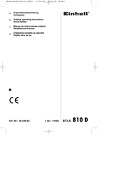 EINHELL BT-LS 810 D Manual De Instrucciones