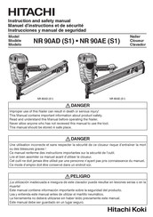 Hitachi Koki NR 90AE Instrucciones Y Manual De Seguridad