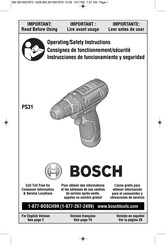 Bosch PS31 Instrucciones De Funcionamiento Y Seguridad