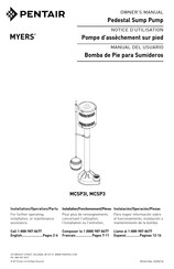 Pentair MYERS MCSP3 Manual Del Usuario