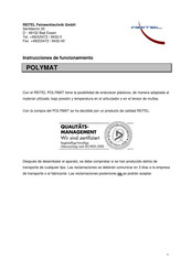 REITEL POLYMAT Instrucciones De Funcionamiento