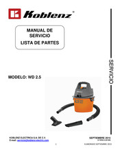 Koblenz WD 2.5 Manual De Servicio Lista De Partes