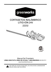 GreenWorks 22232 Manual Del Propietário